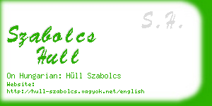 szabolcs hull business card